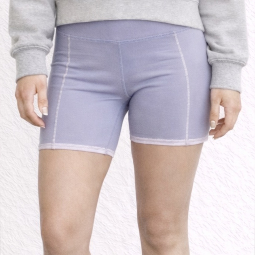 Wilo The Label Ribbed Biker Shorts Size S Lavender
